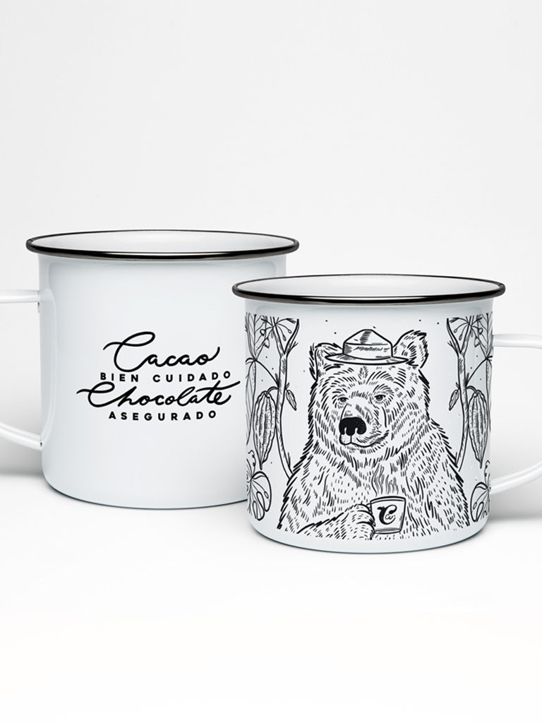Taza peltre Oso chocolatero