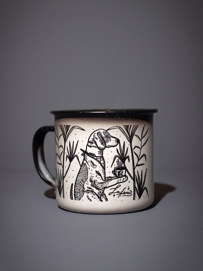 Taza de peltre Perrito aguapanelero