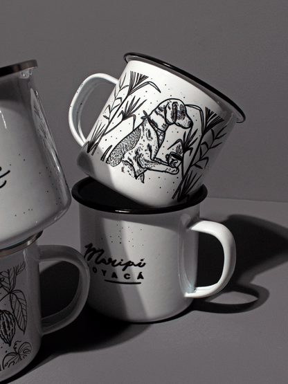 Taza de peltre Perrito aguapanelero