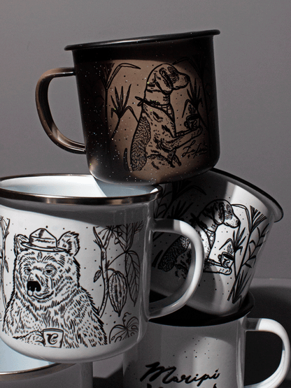 Taza de peltre Perrito aguapanelero
